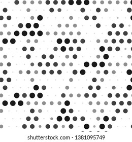 Monochrome geometric vector background. Abstract halftone illustration pattern. Vintage texture