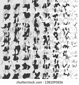 Monochrome geometric vector background. Abstract halftone illustration pattern. Vintage texture