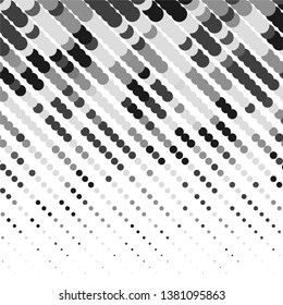 Monochrome geometric vector background. Abstract halftone illustration pattern. Vintage texture