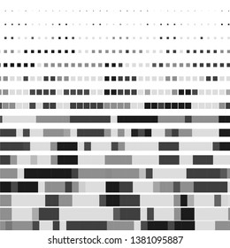 Monochrome geometric vector background. Abstract halftone illustration pattern. Vintage texture