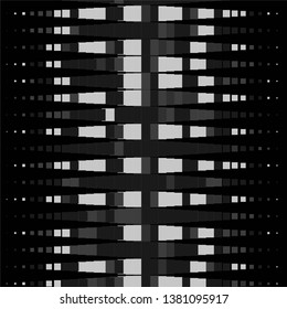 Monochrome geometric vector background. Abstract halftone illustration pattern. Vintage texture