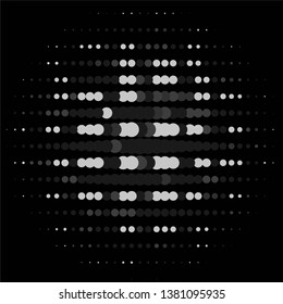 Monochrome geometric vector background. Abstract halftone illustration pattern. Vintage texture