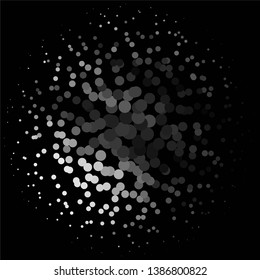 Monochrome geometric vector background. Abstract halftone illustration pattern. Vintage texture