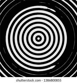 Monochrome geometric vector background. Abstract halftone illustration pattern. Vintage texture