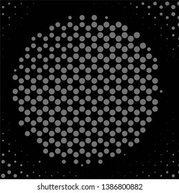 Monochrome geometric vector background. Abstract halftone illustration pattern. Vintage texture
