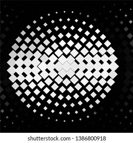 Monochrome geometric vector background. Abstract halftone illustration pattern. Vintage texture