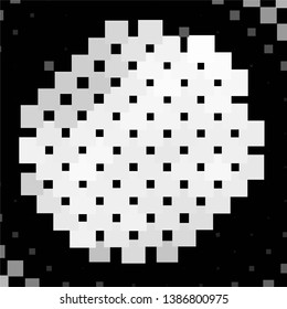 Monochrome geometric vector background. Abstract halftone illustration pattern. Vintage texture