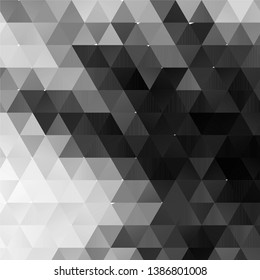 Monochrome geometric vector background. Abstract halftone illustration pattern. Vintage texture