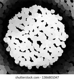 Monochrome geometric vector background. Abstract halftone illustration pattern. Vintage texture