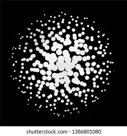 Monochrome geometric vector background. Abstract halftone illustration pattern. Vintage texture
