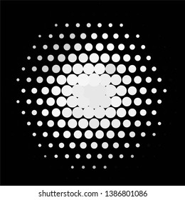 Monochrome geometric vector background. Abstract halftone illustration pattern. Vintage texture