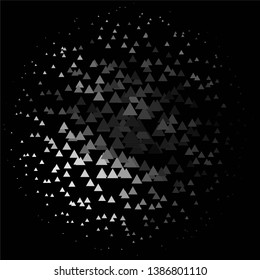 Monochrome geometric vector background. Abstract halftone illustration pattern. Vintage texture