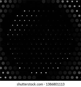 Monochrome geometric vector background. Abstract halftone illustration pattern. Vintage texture
