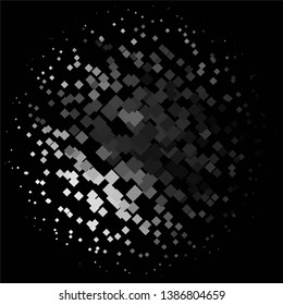 Monochrome geometric vector background. Abstract halftone illustration pattern. Vintage texture