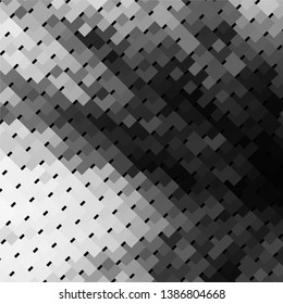 Monochrome geometric vector background. Abstract halftone illustration pattern. Vintage texture