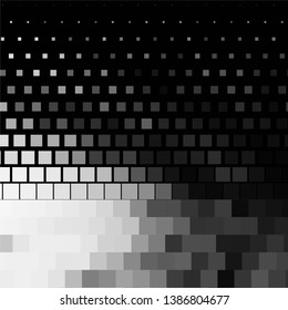 Monochrome geometric vector background. Abstract halftone illustration pattern. Vintage texture