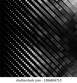 Monochrome geometric vector background. Abstract halftone illustration pattern. Vintage texture