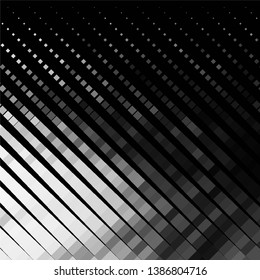 Monochrome geometric vector background. Abstract halftone illustration pattern. Vintage texture