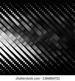 Monochrome geometric vector background. Abstract halftone illustration pattern. Vintage texture