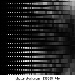 Monochrome geometric vector background. Abstract halftone illustration pattern. Vintage texture