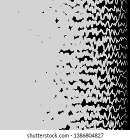 Monochrome geometric vector background. Abstract halftone illustration pattern. Vintage texture