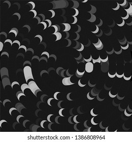Monochrome geometric vector background. Abstract halftone illustration pattern. Vintage texture
