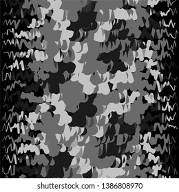 Monochrome geometric vector background. Abstract halftone illustration pattern. Vintage texture