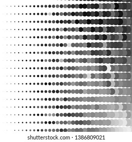 Monochrome geometric vector background. Abstract halftone illustration pattern. Vintage texture