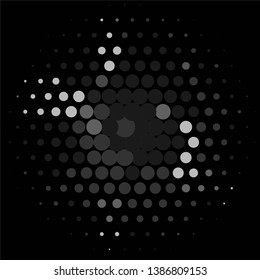 Monochrome geometric vector background. Abstract halftone illustration pattern. Vintage texture
