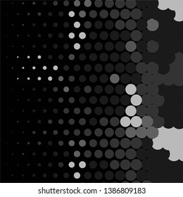 Monochrome geometric vector background. Abstract halftone illustration pattern. Vintage texture