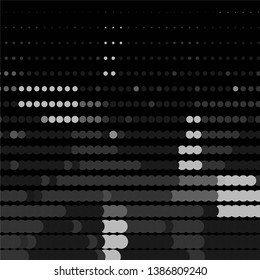 Monochrome geometric vector background. Abstract halftone illustration pattern. Vintage texture