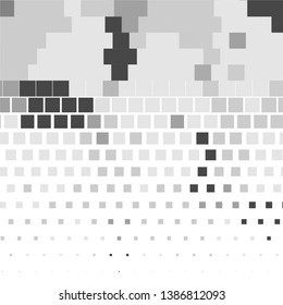 Monochrome geometric vector background. Abstract halftone illustration pattern. Vintage texture
