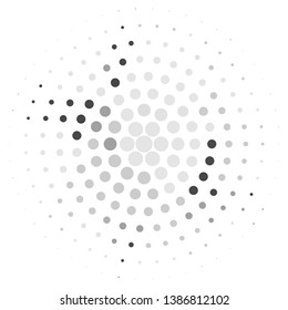 Monochrome geometric vector background. Abstract halftone illustration pattern. Vintage texture