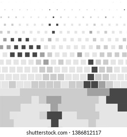 Monochrome geometric vector background. Abstract halftone illustration pattern. Vintage texture