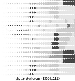 Monochrome geometric vector background. Abstract halftone illustration pattern. Vintage texture