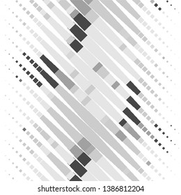Monochrome geometric vector background. Abstract halftone illustration pattern. Vintage texture