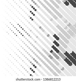 Monochrome geometric vector background. Abstract halftone illustration pattern. Vintage texture