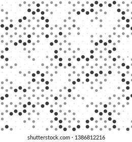 Monochrome geometric vector background. Abstract halftone illustration pattern. Vintage texture