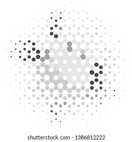 Monochrome geometric vector background. Abstract halftone illustration pattern. Vintage texture