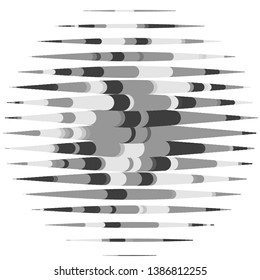 Monochrome geometric vector background. Abstract halftone illustration pattern. Vintage texture
