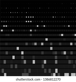 Monochrome geometric vector background. Abstract halftone illustration pattern. Vintage texture