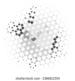 Monochrome geometric vector background. Abstract halftone illustration pattern. Vintage texture