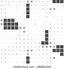 Monochrome geometric vector background. Abstract halftone illustration pattern. Vintage texture