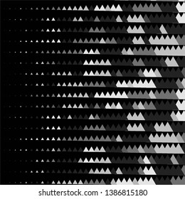 Monochrome geometric vector background. Abstract halftone illustration pattern. Vintage texture