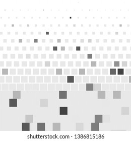 Monochrome geometric vector background. Abstract halftone illustration pattern. Vintage texture