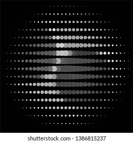 Monochrome geometric vector background. Abstract halftone illustration pattern. Vintage texture