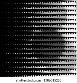 Monochrome geometric vector background. Abstract halftone illustration pattern. Vintage texture