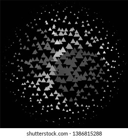 Monochrome geometric vector background. Abstract halftone illustration pattern. Vintage texture