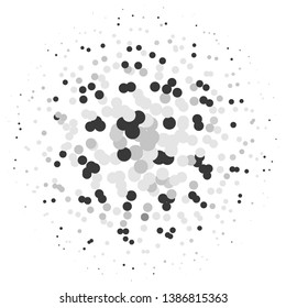 Monochrome geometric vector background. Abstract halftone illustration pattern. Vintage texture