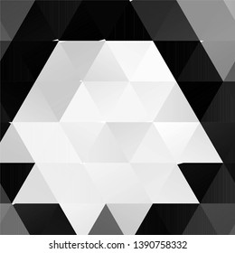 Monochrome geometric vector background. Abstract halftone illustration pattern. Vintage texture